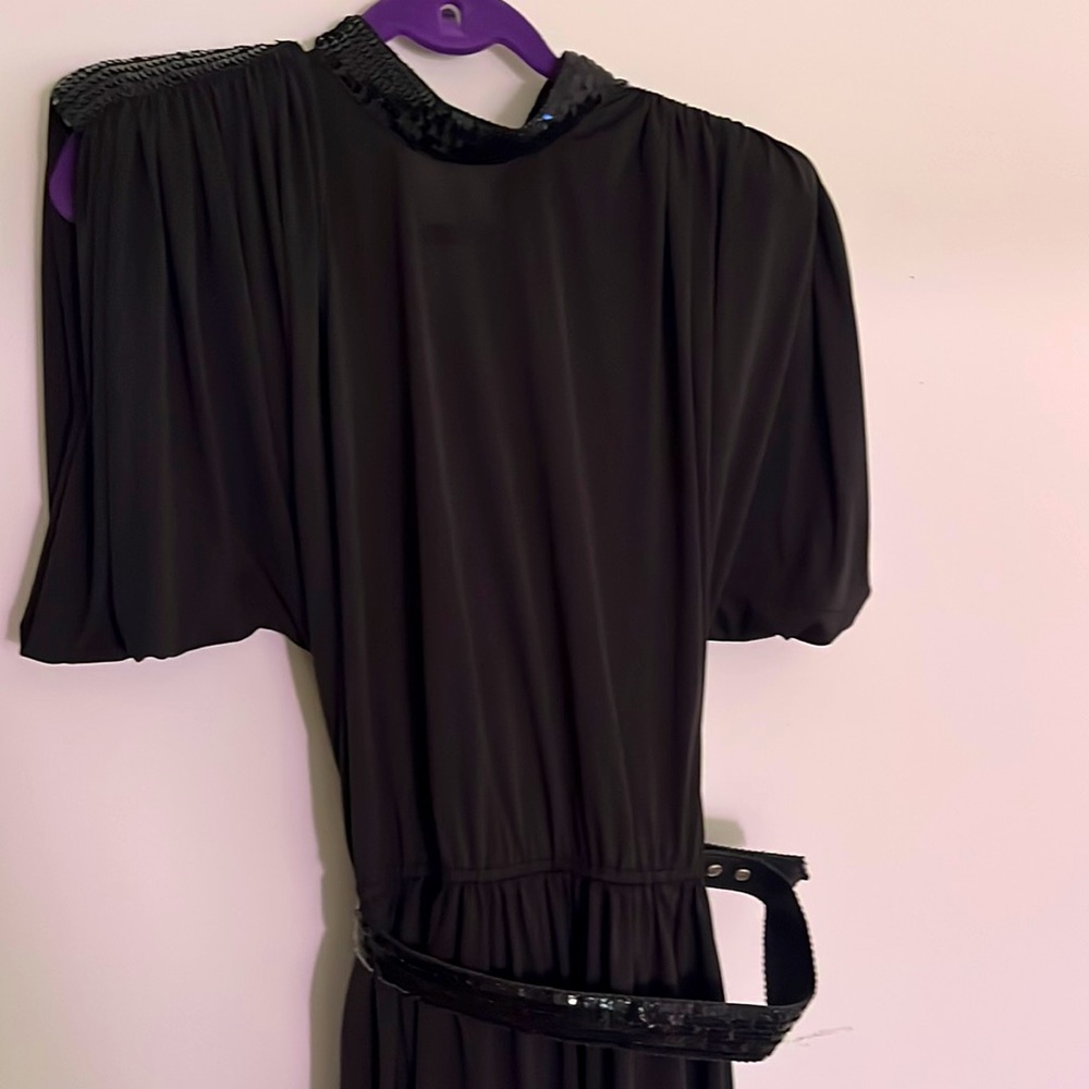 Vintage 1980’s soft sequin black dress
